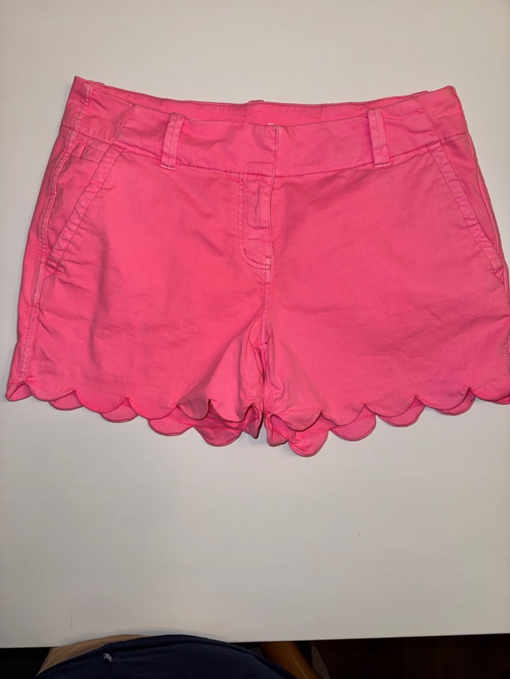 Vineyard Vines Hot Pink Scalloped Hem Shorts